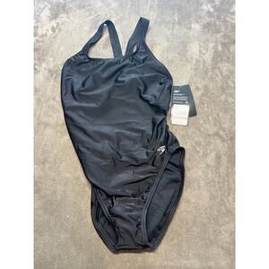 NEW with tags Speedo womens swim suit size 10 / 36 bathing‎ Black Pro LT